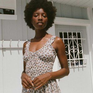 DOEN, Emmarette dress in Sea Salt Bedford Paisley, XS, never worn